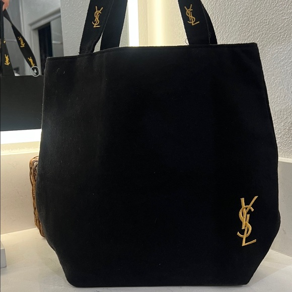 Yves Saint Laurent Handbags - YSL Black Tote perfume Bag with Gold Logo